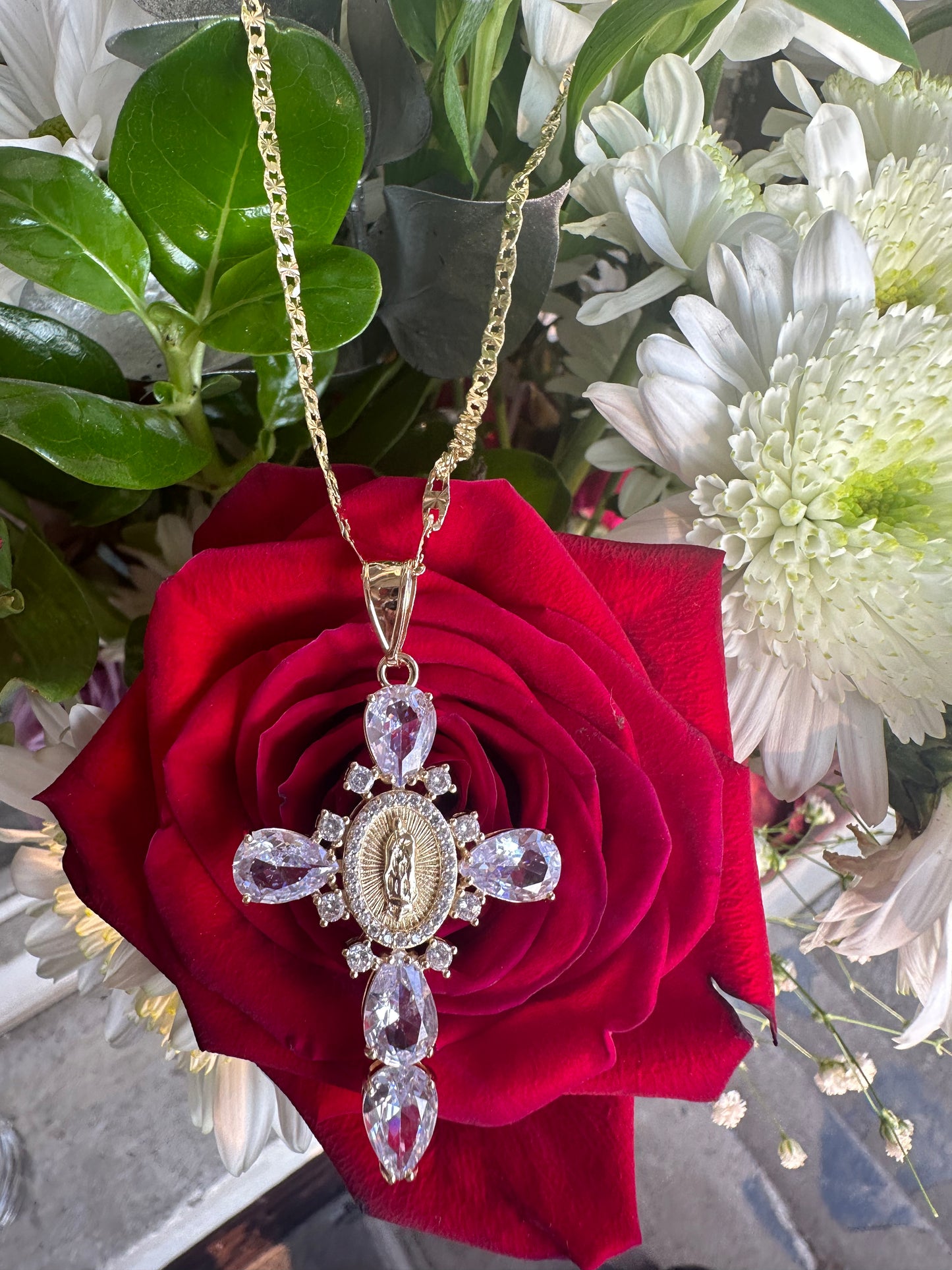 Virgen de Guadalupe Diamond Cross